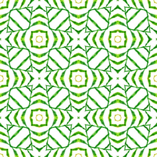 Repeating striped hand drawn border. Green — Stock Photo, Image