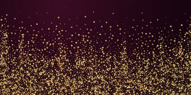 Altın yıldızlı, ışıl ışıl konfeti. Dağınık zm