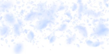 Açık mavi çiçek yaprakları dökülüyor. Kusursuz Ro