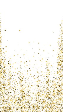 Altın üçgenler, ışıl ışıl konfeti. Scattere