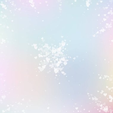 Beyaz kalp konfetileri sever. Sevgililer Günü sona eriyor.