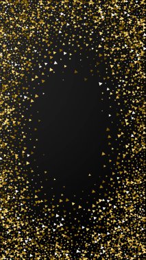 Altın üçgenler, ışıl ışıl konfeti. Scattere