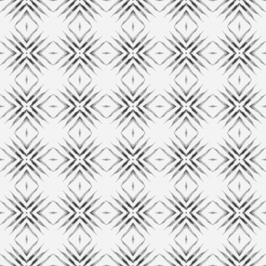 Organik fayans. Siyah ve beyaz baştan çıkarıcı boho şıklığı