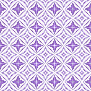 Yeşil geometrik sembolün suluboya sınırı. Mor