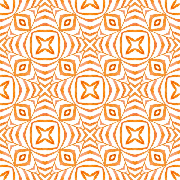 Ikat επαναλαμβανόμενο σχέδιο μαγιό. Υπέροχο πορτοκάλι — Φωτογραφία Αρχείου