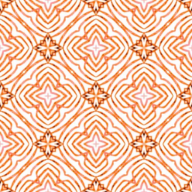 Sembol suluboya deseni. Portakal renginde boho