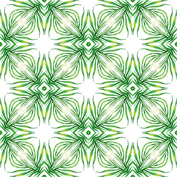 Tropik, pürüzsüz desen. Yeşil klasik boho — Stok fotoğraf