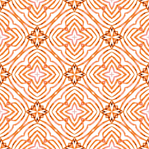 Patrón de acuarela Chevron. Naranja agradable boho — Foto de Stock