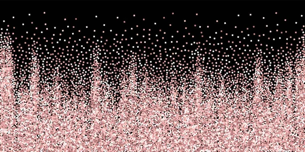 Confettis étincelants luxe or rose paillettes. Scatt — Image vectorielle