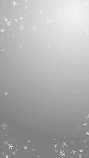 Řídké sněžení vánoční pozadí. Jemný let — Stockový vektor