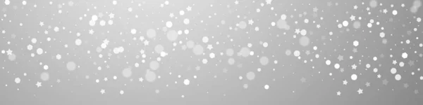Magische Sterne Zufällig Weihnachten Hintergrund Dezent Fliegende Schneeflocken Und Sterne — Stockvektor