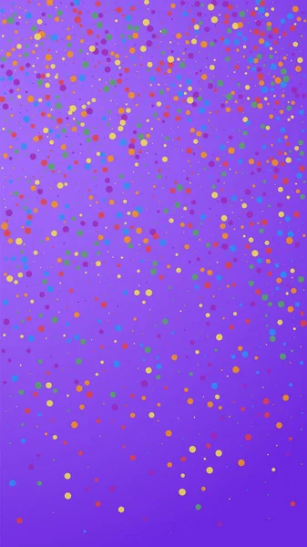 Святковий Чарівний Конфетті Святкування Зірок Барвисті Конфетті Фіолетовому Фоні Ідеальний — стоковий вектор