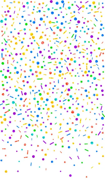 Feestelijke Sympathieke Confetti Feeststerren Feestelijke Confetti Witte Achtergrond Grote Feestelijke — Stockvector