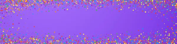 Feestelijke Confetti Feeststerren Vreugdevolle Confetti Violette Achtergrond Verleidelijke Feestelijke Overlay — Stockvector