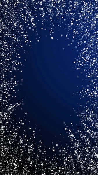 Fantastiska Fallande Stjärnor Jul Bakgrund Subtila Flygande Snöflingor Och Stjärnor — Stock vektor