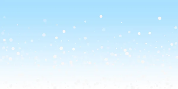 Witte Stippen Kerst Achtergrond Subtiele Vliegende Sneeuwvlokken Sterren Winterhemel Achtergrond — Stockvector