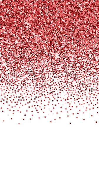 Kırmızı altın parıltılı lüks konfeti. Beyaz arka planda dağılmış küçük altın parçacıkları. Enerjik şablon şablonu. Vektör arkaplanı baştan çıkarılıyor.