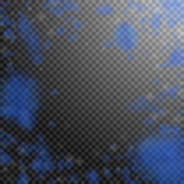 Koyu mavi çiçek yaprakları dökülüyor. Muhteşem romantik çiçek vignette. Şeffaf kare arka planda uçan taç yaprakları. Aşk, romantizm kavramı. Hoş bir düğün davetiyesi..