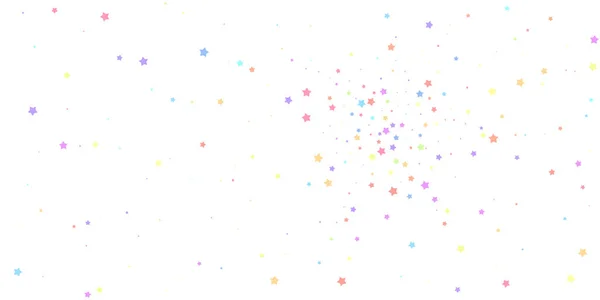 Des Confettis Festifs Des Stars Fête Étoiles Colorées Aléatoire Sur — Image vectorielle