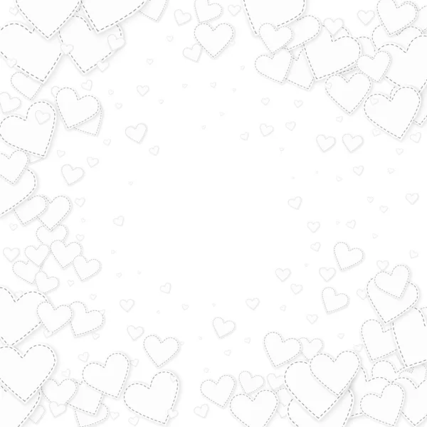 Corazón Blanco Ama Los Confettis Día San Valentín Viñeta Maravilloso — Vector de stock