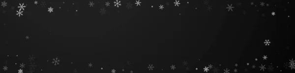 Спаржа Снігопад Різдвяний Фон Тонкі Літаючі Снігові Пластівці Зірки Чорному — стоковий вектор