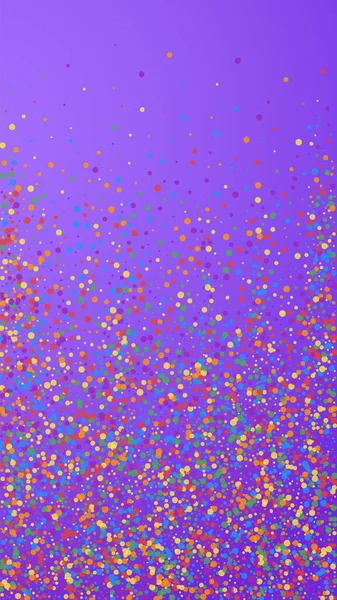 Confeti Festivo Único Estrellas Celebración Confiti Alegre Sobre Fondo Violeta — Vector de stock