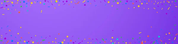 Poderoso Confeti Festivo Estrellas Celebración Confeti Festivo Sobre Fondo Violeta — Vector de stock
