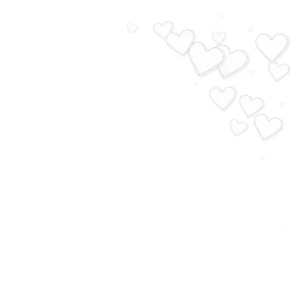 Corazón Blanco Ama Los Confettis Rincón San Valentín Fondo Perfecto — Vector de stock