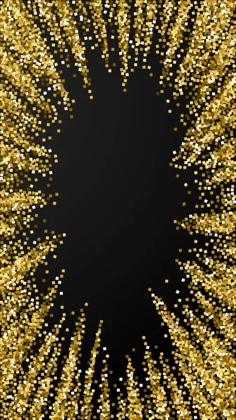 Glitter Ouro Luxo Espumante Confete Espalhado Pequenas Partículas Ouro Fundo — Vetor de Stock