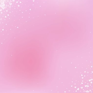 Beyaz kalp konfetileri sever. Sevgililer Günü 'nün ender bulunan geçmişi. Hassas arka planda şeffaf kalp konfetileri. Kendinden geçmiş vektör çizimi.