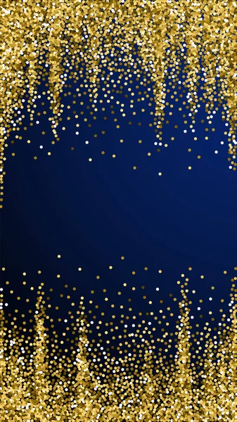 Круглый Золотой Блеск Роскошь Игристые Конфетти Разбросанные Мелкие Частицы Золота — стоковый вектор