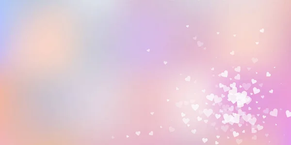 Cœur Blanc Adore Les Confettis Explosion Saint Valentin Fond Vivant — Image vectorielle