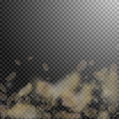 Sarı turuncu çiçek yaprakları dökülüyor. Seçkin romantik çiçekler gradyanı. Şeffaf kare arka planda uçan taç yaprakları. Aşk, romantizm kavramı. Muhteşem düğün davetiyesi..