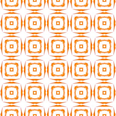 Tekstil hazır büyüleyici baskı, mayo kumaş, duvar kağıdı, ambalaj. Turuncu muhteşem boho şık yaz tasarımı. Tropik, pürüzsüz desen. El çizimi tropikal, pürüzsüz sınır.