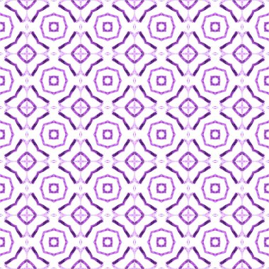 Yaz, egzotik, pürüzsüz sınır. Mor seçkin boho şık yaz tasarımı. Tekstil hazır mükemmel baskı, mayo kumaş, duvar kağıdı, ambalaj. Egzotik, pürüzsüz desen.