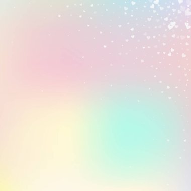 Beyaz kalp konfetileri sever. Sevgililer Günü 'nün değerli geçmişi. Yumuşak arka planda şeffaf kalp konfetileri. Seçkin vektör çizimi.