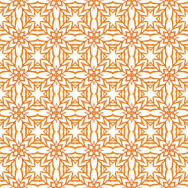 Oryantal arabesk el çizimi sınır. Turuncu nadir boho şık yaz tasarımı. El yapımı Arabesk tasarımı. Tekstil hazır muhteşem baskı, mayo kumaş, duvar kağıdı, ambalaj..