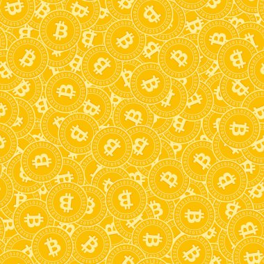 Bitcoin, internet para birimleri kusursuz desen. Dağınık BTC bozuklukları. Büyük kazanç ya da başarı konsepti. Kripto para birimi, dijital düzensizlik düz para modeli. Bozuk para taşıyıcı illüstrasyonu.
