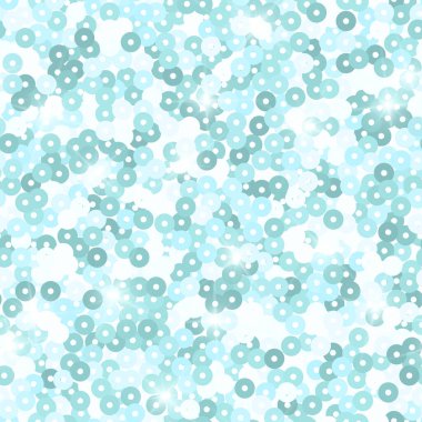 Parlak, pürüzsüz doku. Takdire şayan nane parçacıkları. Parlak pullardan yapılmış sonsuz desen. Güzel soyut vektör çizimi.