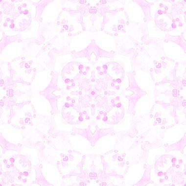 Pembe, pürüzsüz desen. Sanatsal narin sabun köpükleri. Dantelli el yapımı tekstil süsü. Kaleydoskop mandala iç çamaşırı baskısı. Fevkalade soyut suluboya arkaplan.