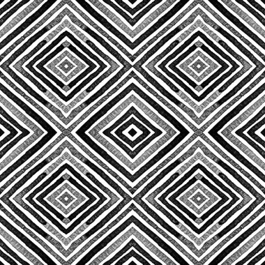 Koyu siyah ve beyaz- Geometrik suluboya. Kusursuz Düzen 'i cezbediyor. El çizgileri. Fırça dokusu. Güzel Sembol Süslemesi. Kumaş Bezi Mayo Tasarımı Duvar Kağıdı Paketleme.