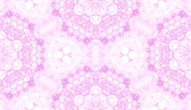 Pembe, pürüzsüz desen. Şaşırtıcı derecede narin sabun köpükleri. Dantelli el yapımı tekstil süsü. Kaleydoskop mandala iç çamaşırı baskısı. Unutulmaz soyut suluboya arkaplan.