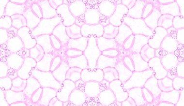 Pembe, pürüzsüz desen. Eğlenceli sabun köpükleri. Dantelli el yapımı tekstil süsü. Kaleydoskop mandala iç çamaşırı baskısı. Göz alıcı soyut suluboya arkaplan.
