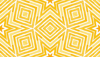 Turuncu Geometrik Suluboya. Şaşırtıcı Kusursuz Desen. El çizgileri. Fırça dokusu. Güçlü Sembol Süslemesi. Kumaş Bezi Mayo Tasarımı Duvar Kağıdı Paketleme.