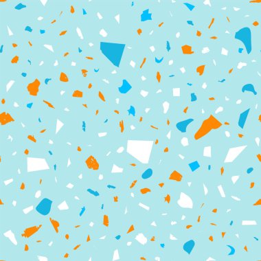 Terrazzo kusursuz desen. Renkli klasik döşeme dokusu. Doğal taşlardan, granitten, kuvarstan, mermerden ve betondan yapılmış kalın bir arka plan. Harikulade dikişsiz terrazzo.