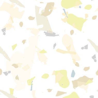 Terrazzo kusursuz desen. İç dekorasyon için minimalist döşeme taşı. Terrazzo pürüzsüz desenli, serin renklerde. Doğal taşlardan, granitten, kuvarstan, mermerden, betondan yapılmış arkaplan. 