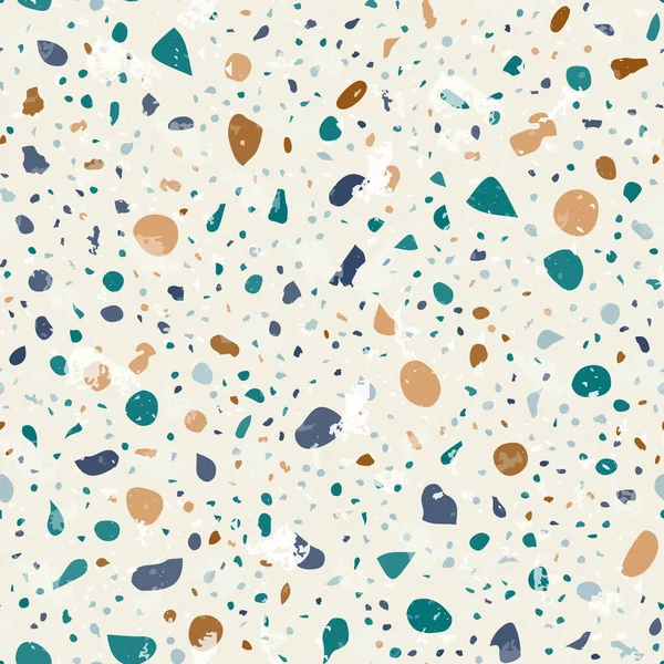 Terrazzo kusursuz desen. Nazik klasik döşeme dokusu. Doğal taşlardan, granitten, kuvarstan, mermerden ve betondan yapılmış klas bir arka plan. Serin terrazzo.