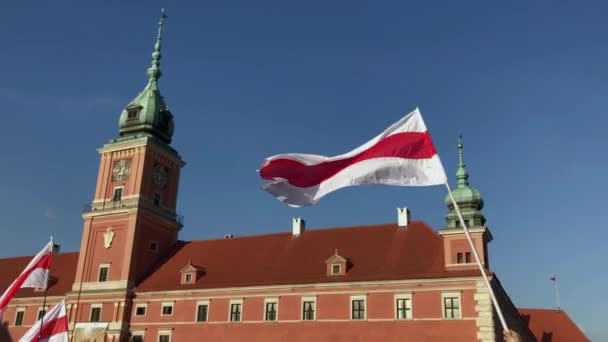 Warschau, Polen - 15 jul 2020: Wit-Russisch — Stockvideo
