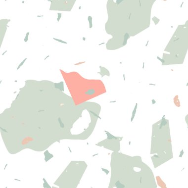 Terrazzo kusursuz desen. İç dekorasyon için minimalist döşeme taşı. Terrazzo pürüzsüz desenli, serin renklerde. Doğal taşlardan, granitten, kuvarstan, mermerden, betondan yapılmış arkaplan. 