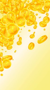 Hint paralarının düşüşü. Uygun dağınık INR paraları. Hindistan parası. Büyük ikramiye, servet ya da başarı konsepti. Vektör illüstrasyonu.